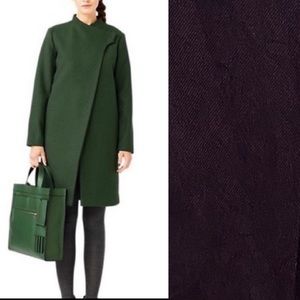 KATE SPADE Sz Md Saturday Wool Long Fencing Pea Coat